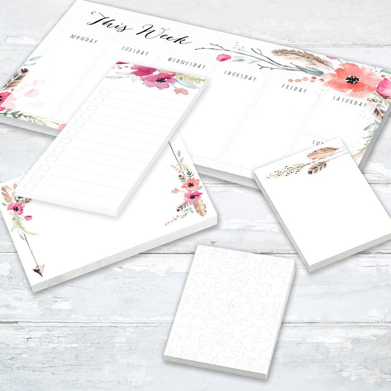 Canopy Street Boho Spirit Adhesive Sticky Note Pack - 5 Pads - 50 Sheets/pad - Image 3
